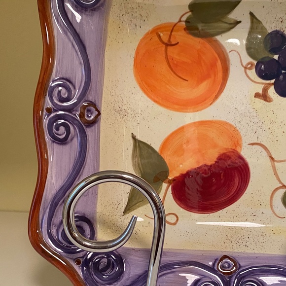 Vintage - Artistic Ceramic Plate with Swirl Design. Bowring. GUC - Picture 4 of 8